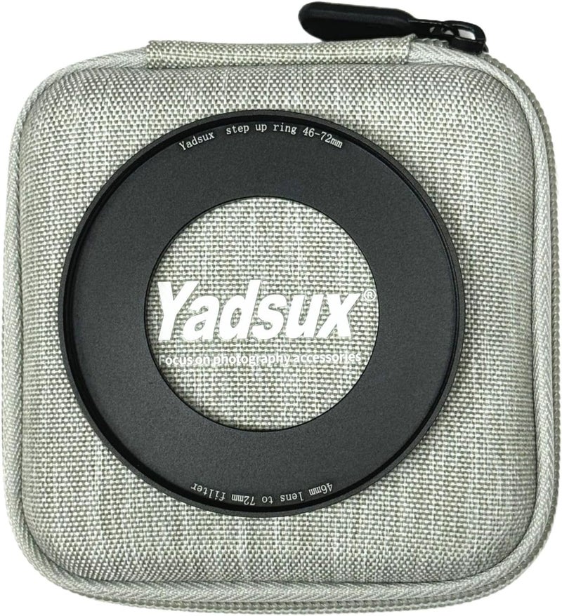 Yadsux 46mm to 72mm Step Up Ring, 46-72mm Step-Up Adapter Ring for 46mm Lens Mount 72mm for DSLR Lenses and ND UV CPL IR Filters. and 72mm Lens Cap and Multifunctional Photography Accessory Bag - Image 2